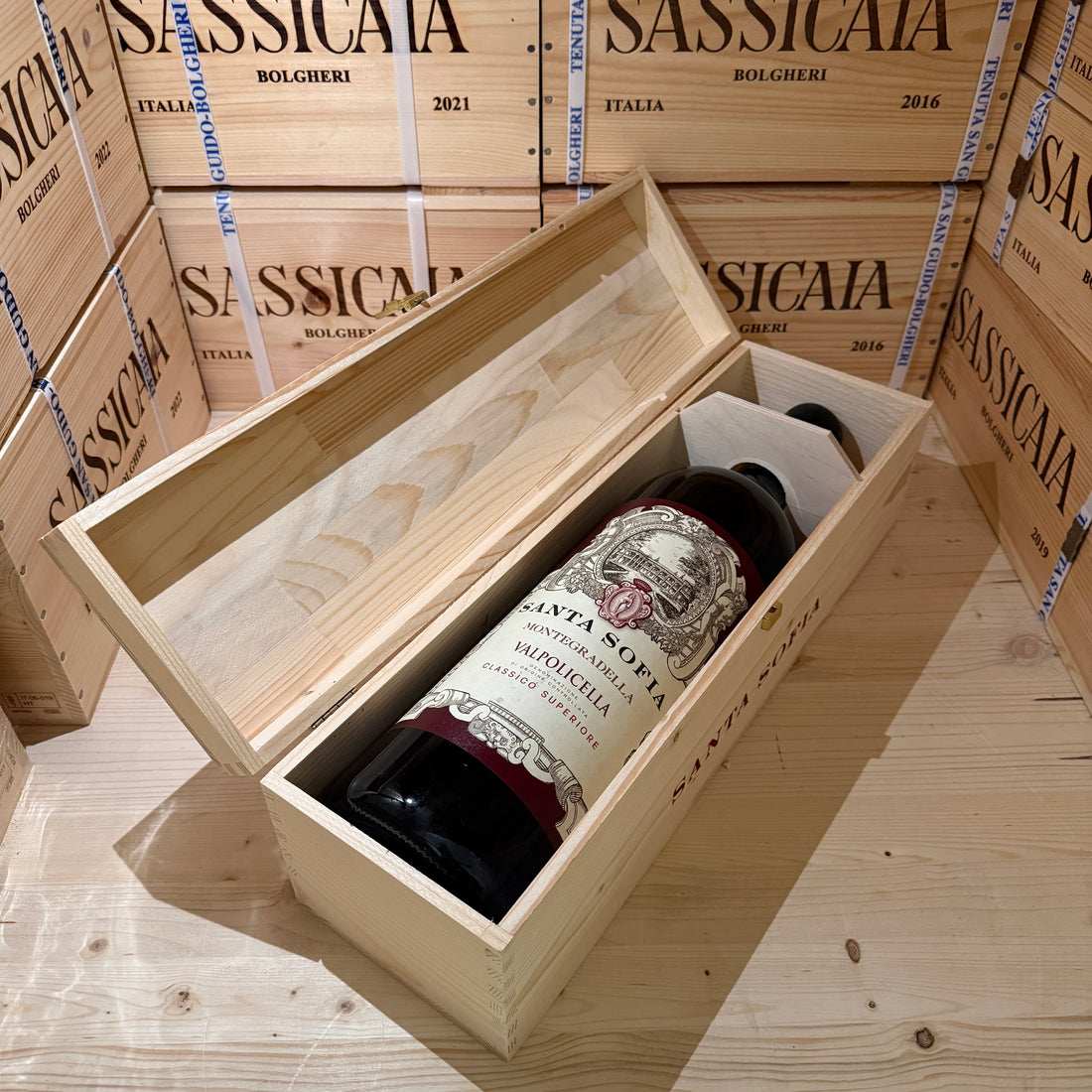 Santa Sofia Valpolicella Classico Superiore DOC Montegradella 2019 Jeroboam in Cassa Legno