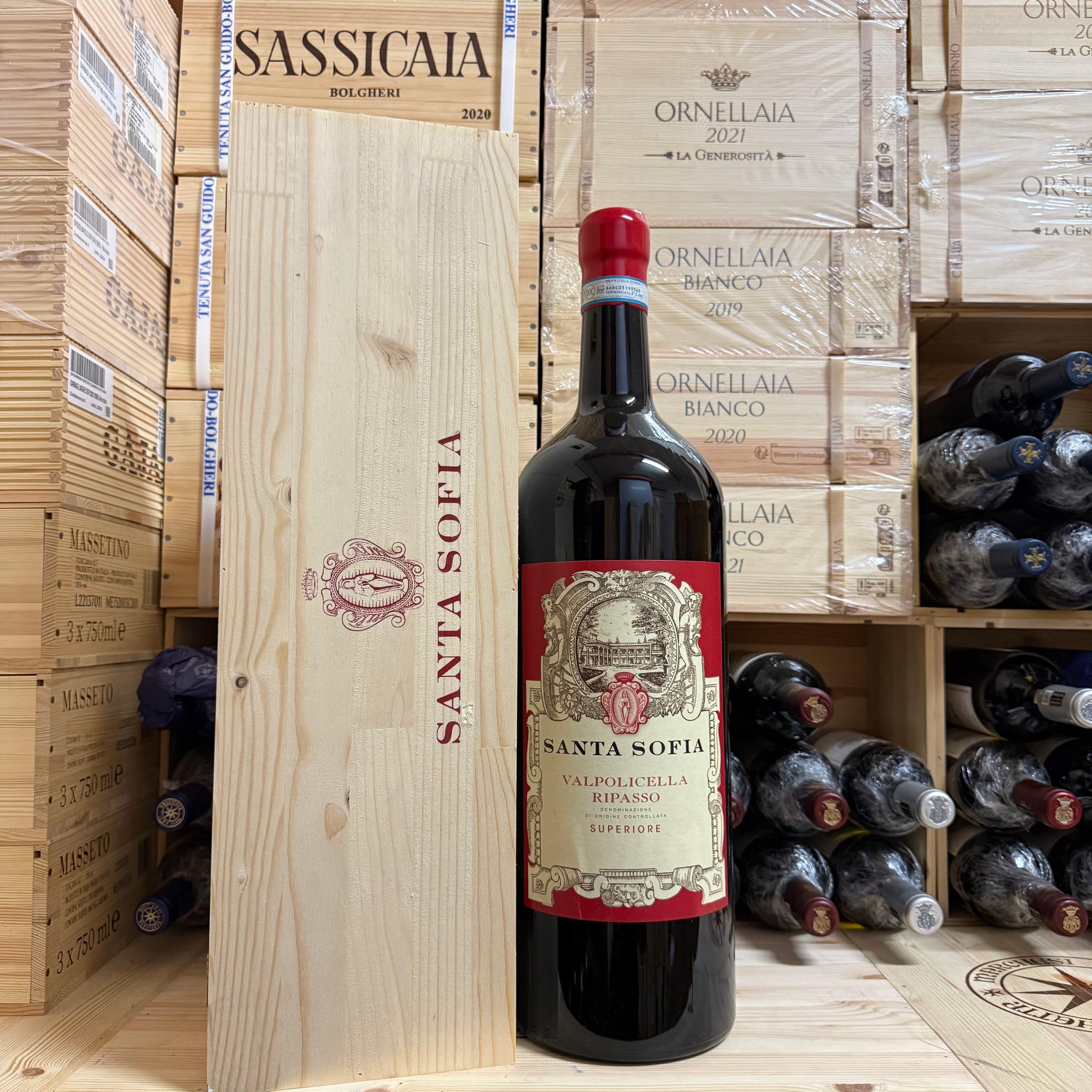 Santa Sofia Valpolicella Ripasso DOC Superiore 2022 McKenzie 5 Litri - in Cassa Legno
