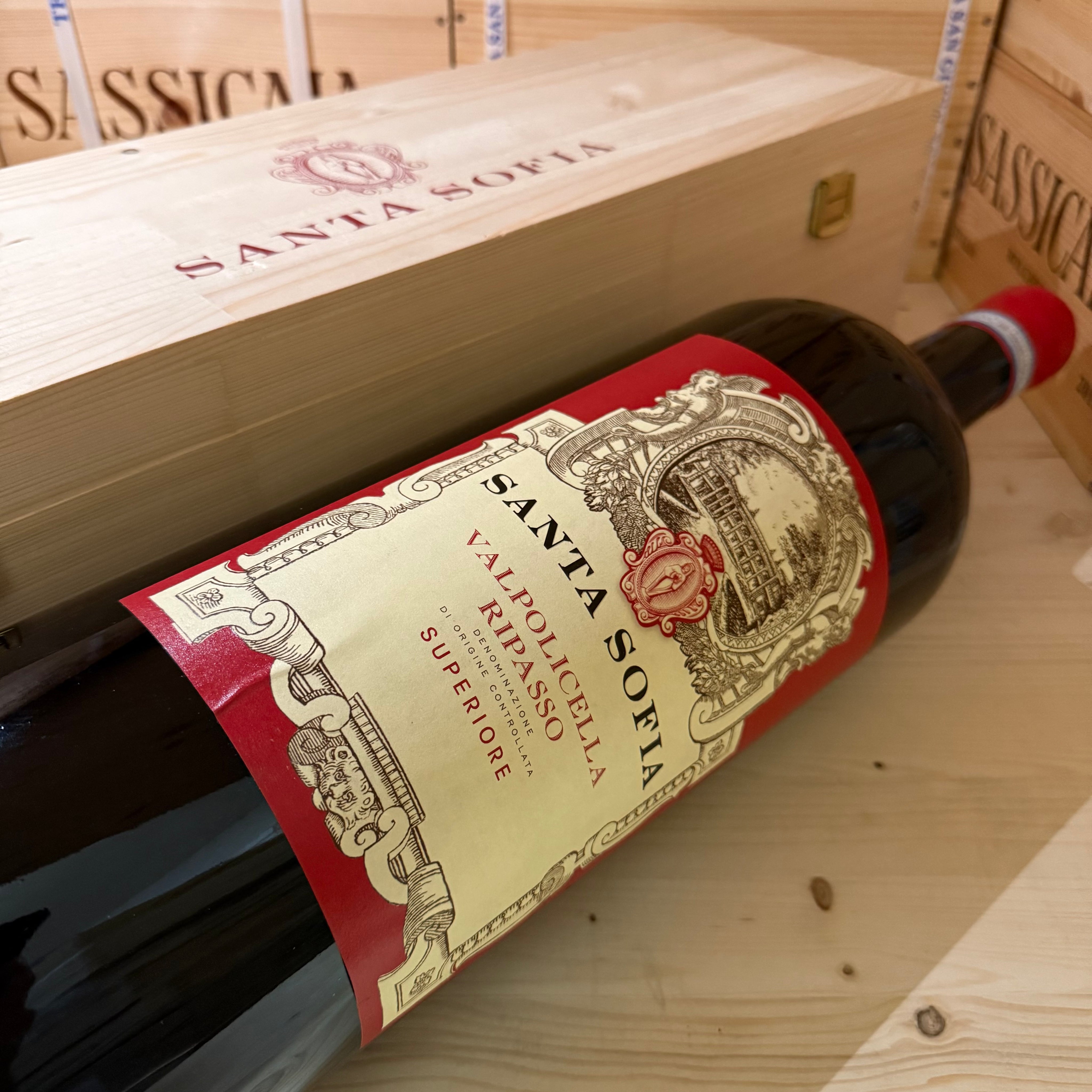 Santa Sofia Valpolicella Ripasso DOC Superiore 2022 McKenzie 5 Litri - in Cassa Legno