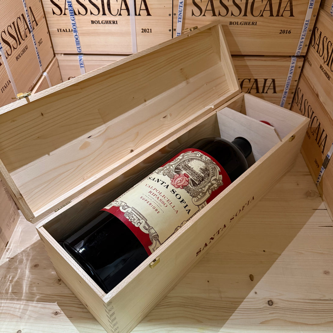 Santa Sofia Valpolicella Ripasso DOC Superiore 2022 McKenzie 5 Litri - in Cassa Legno