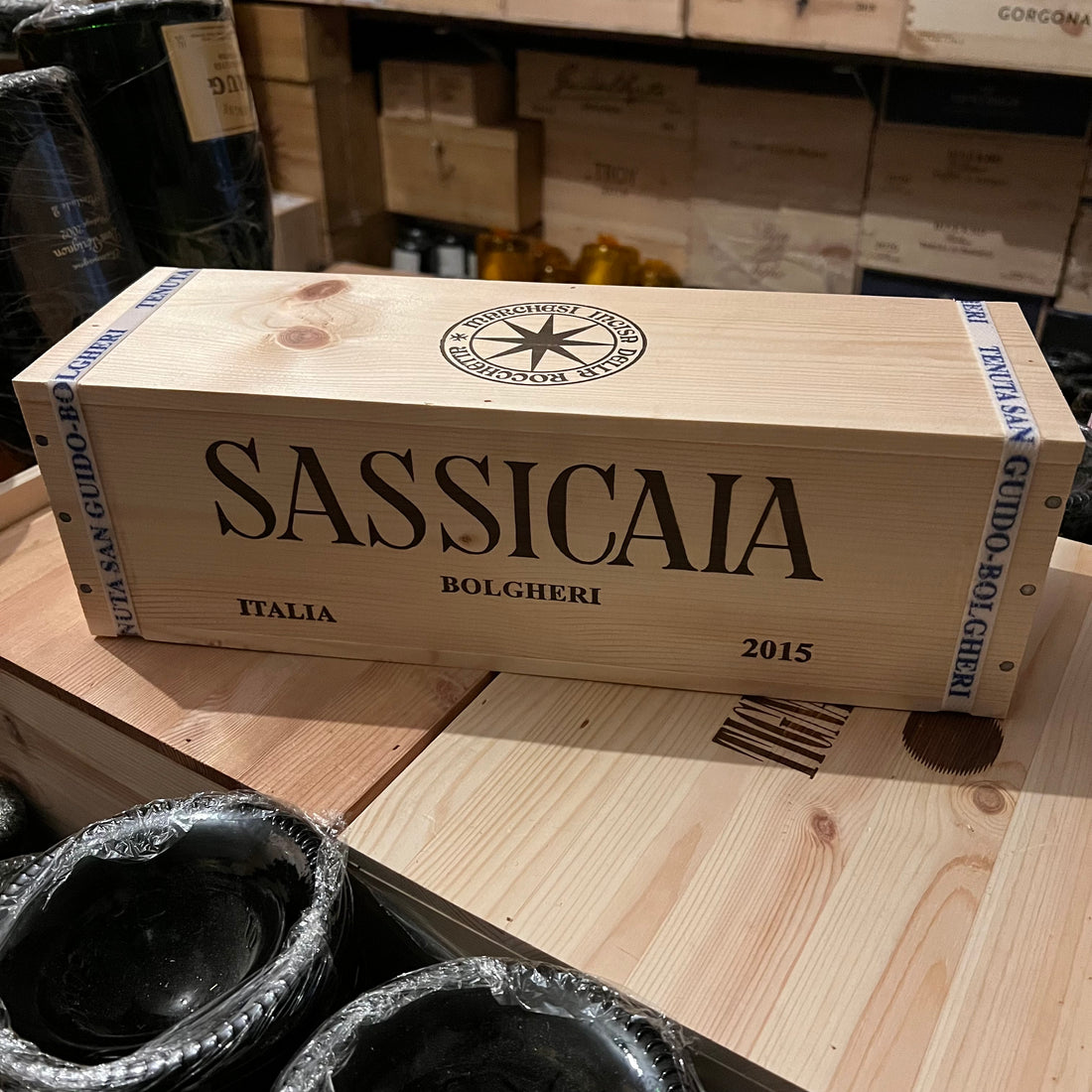 Sassicaia 2015 Magnum in Cassa Legno Tenuta San Guido