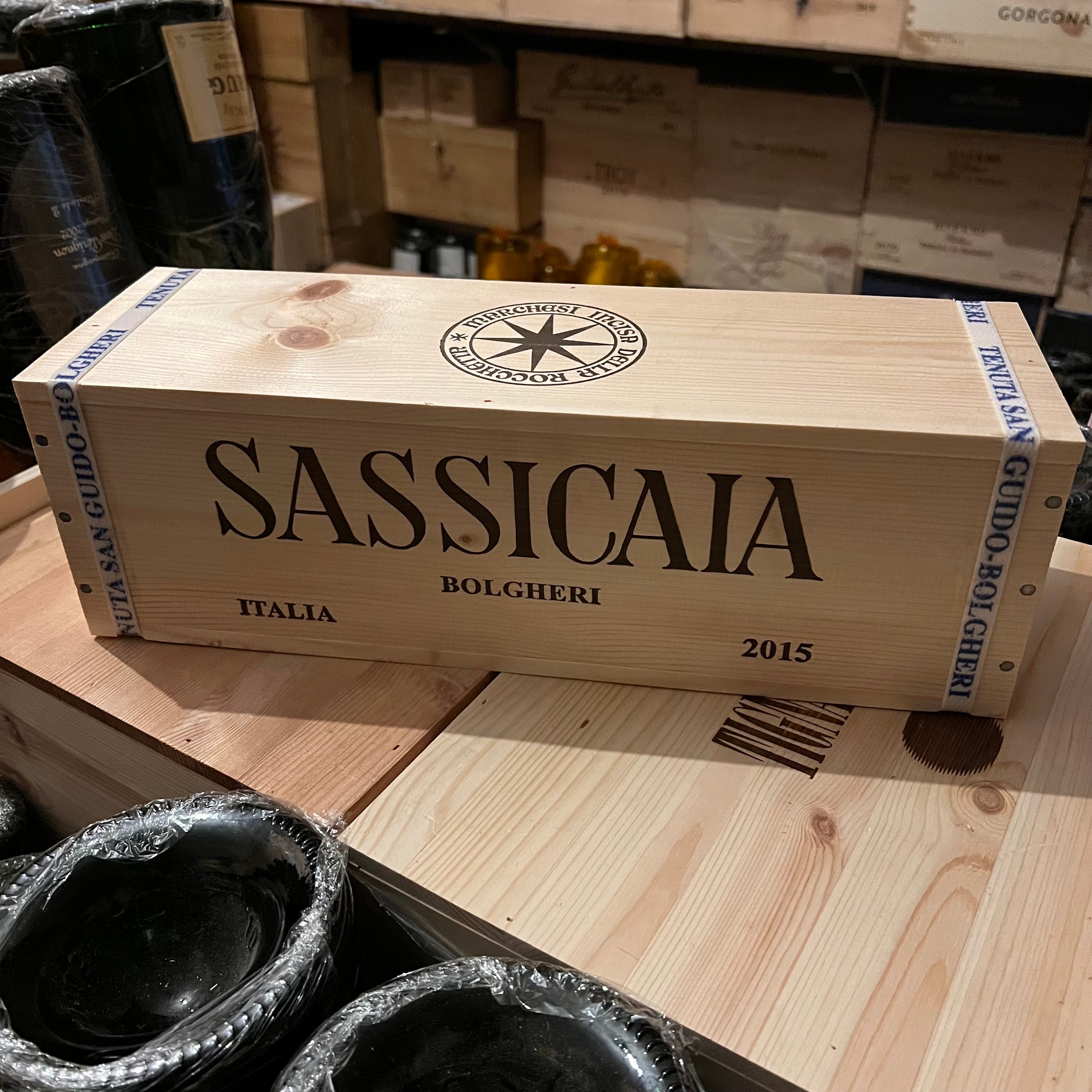 Sassicaia 2015 Magnum in Cassa Legno Tenuta San Guido
