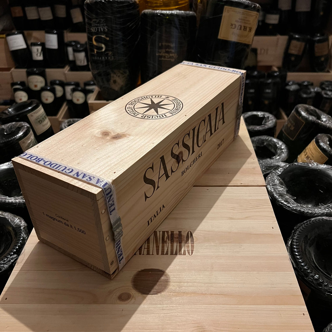 Sassicaia 2017 Magnum in Cassa Legno Tenuta San Guido