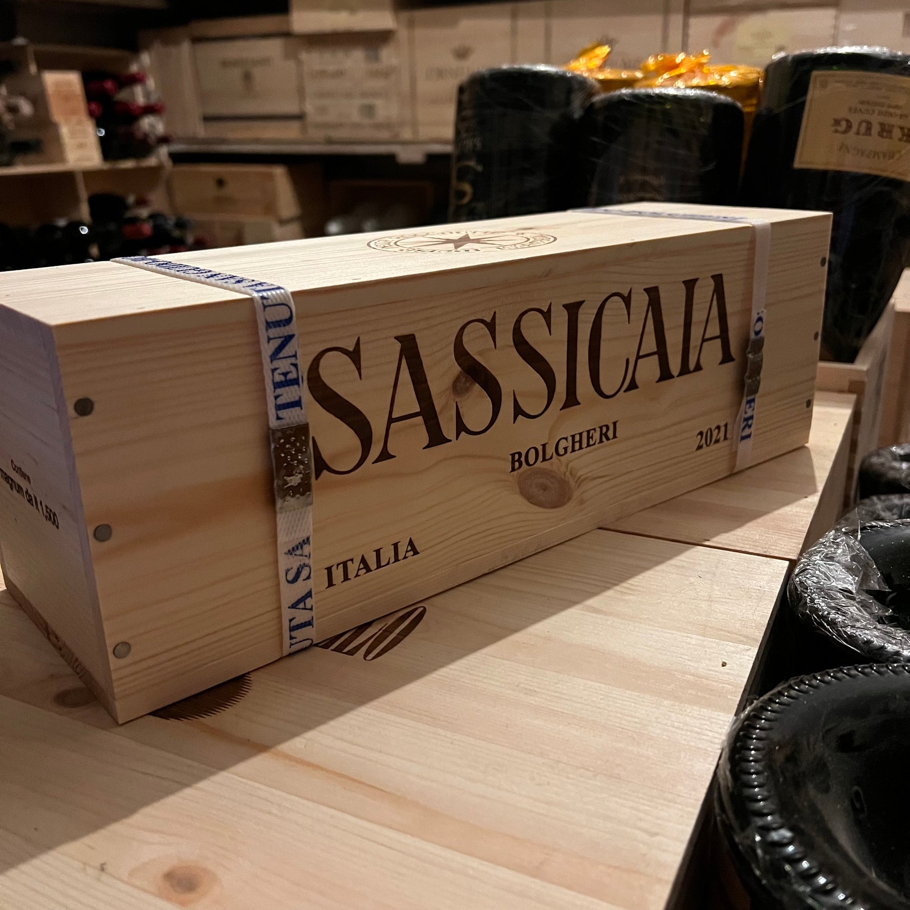 Sassicaia 2021 Magnum in Cassa Legno Tenuta San Guido