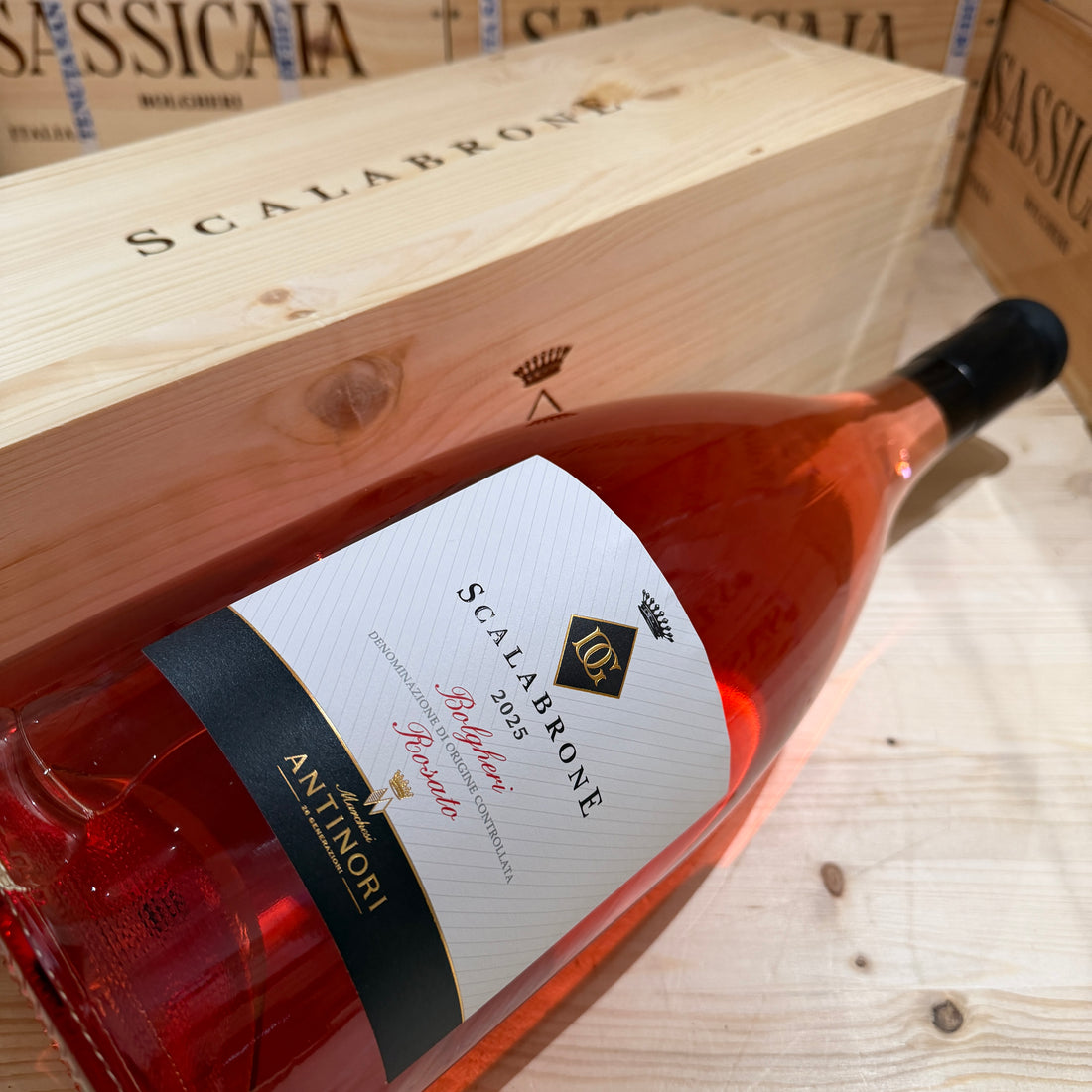 Scalabrone 2025 Jeroboam Bolgheri DOC Rosato Tenuta Guado Al Tasso Marchesi Antinori - in Cassa Legno