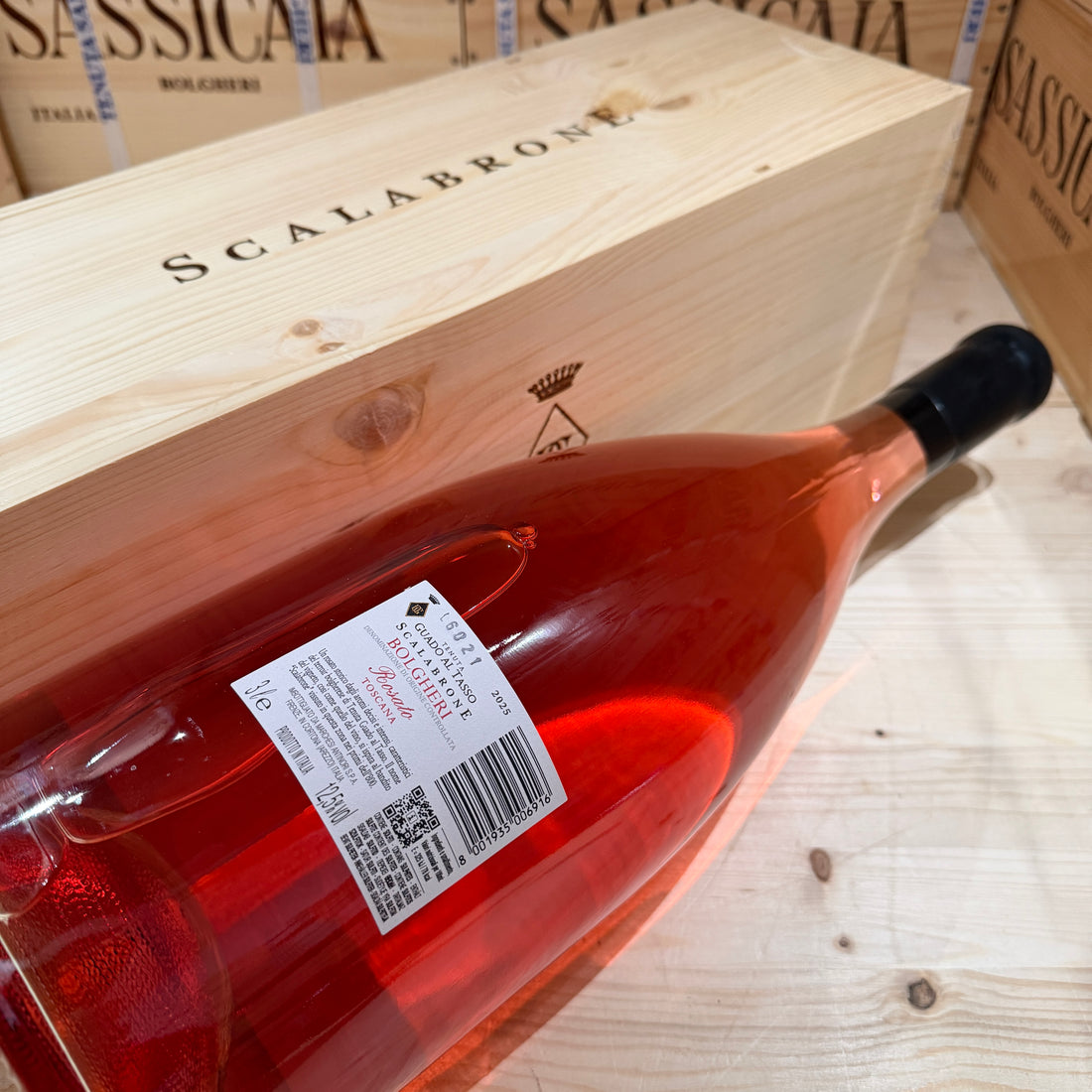 Scalabrone 2025 Jeroboam Bolgheri DOC Rosato Tenuta Guado Al Tasso Marchesi Antinori - in Cassa Legno