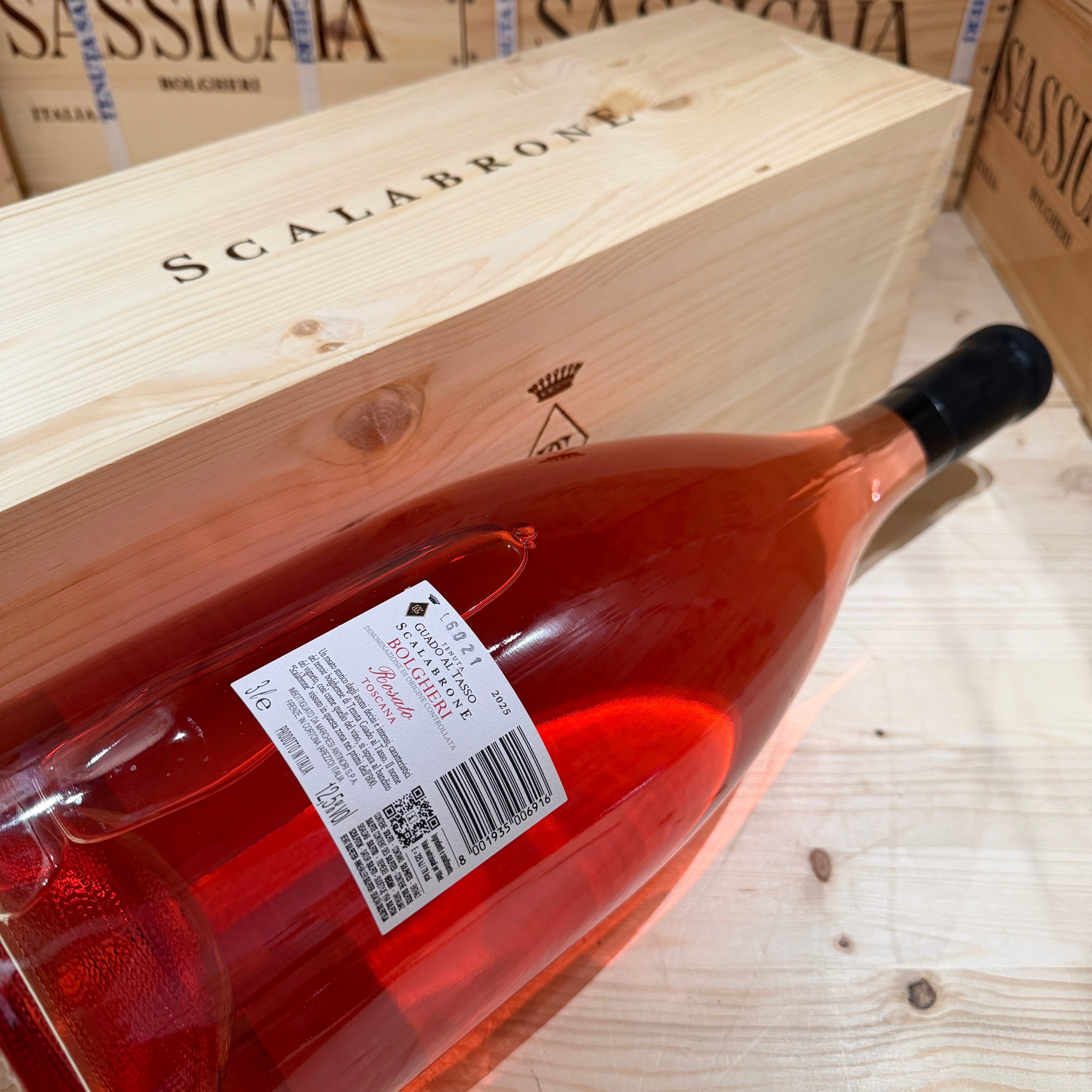 Scalabrone 2025 Jeroboam Bolgheri DOC Rosato Tenuta Guado Al Tasso Marchesi Antinori - in Cassa Legno