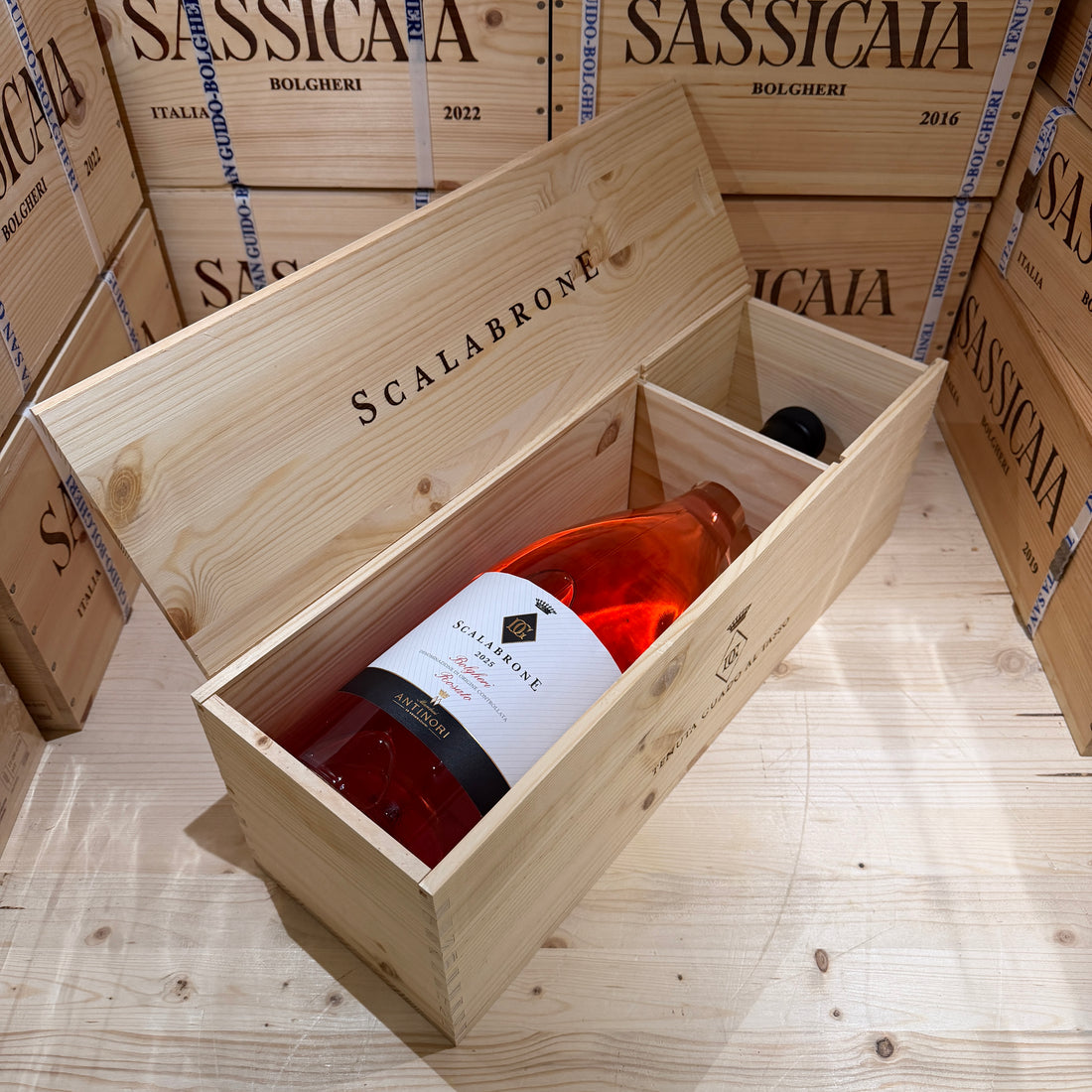 Scalabrone 2025 Jeroboam Bolgheri DOC Rosato Tenuta Guado Al Tasso Marchesi Antinori - in Cassa Legno