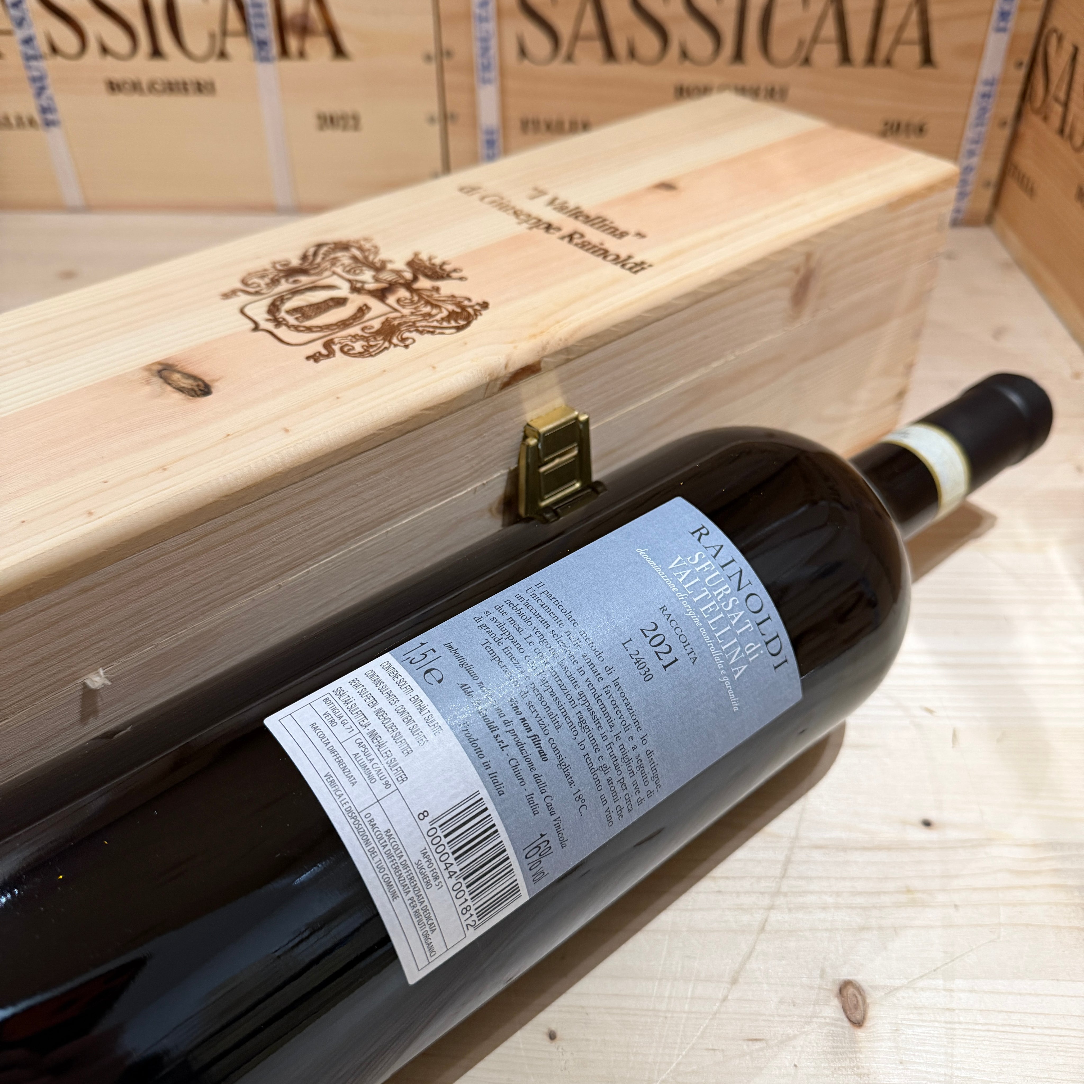 Sfursat di Valtellina 2021 Magnum Rainoldi in Cassa Legno
