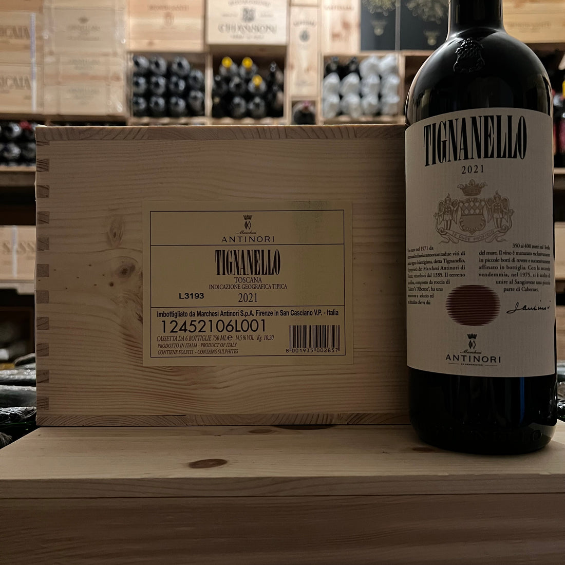 Tignanello 2021 Marchesi Antinori - Cassa Legno 6 Bottiglie