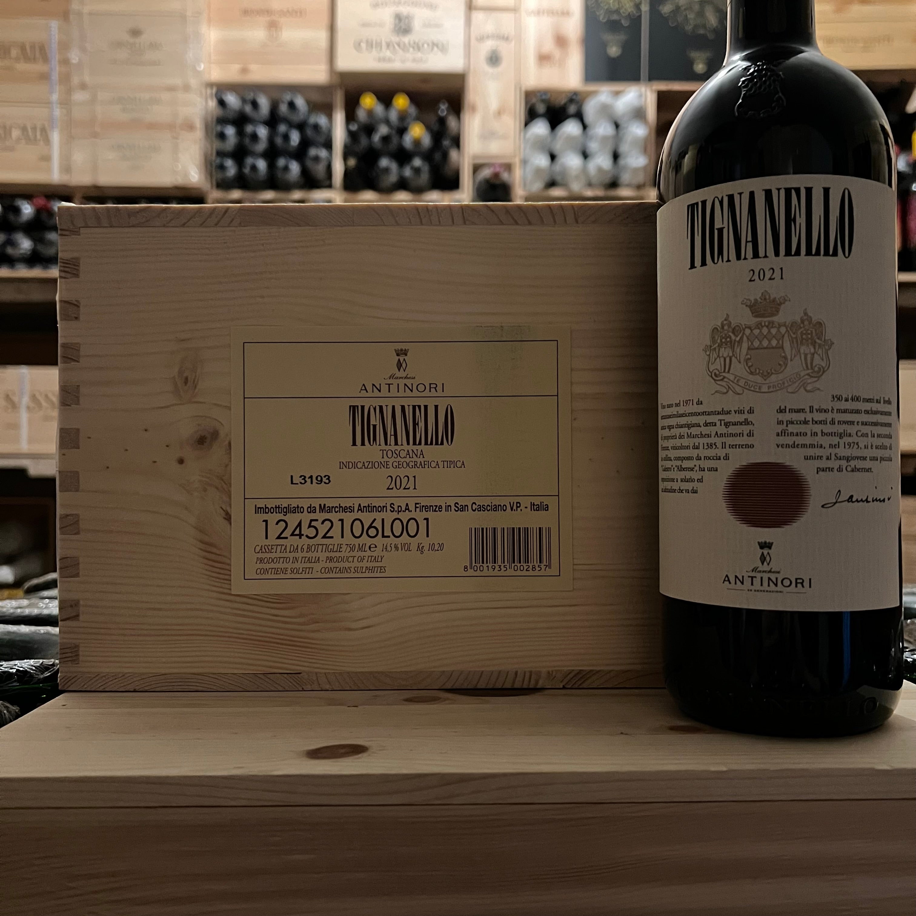 Tignanello 2021 Marchesi Antinori - Cassa Legno 6 Bottiglie