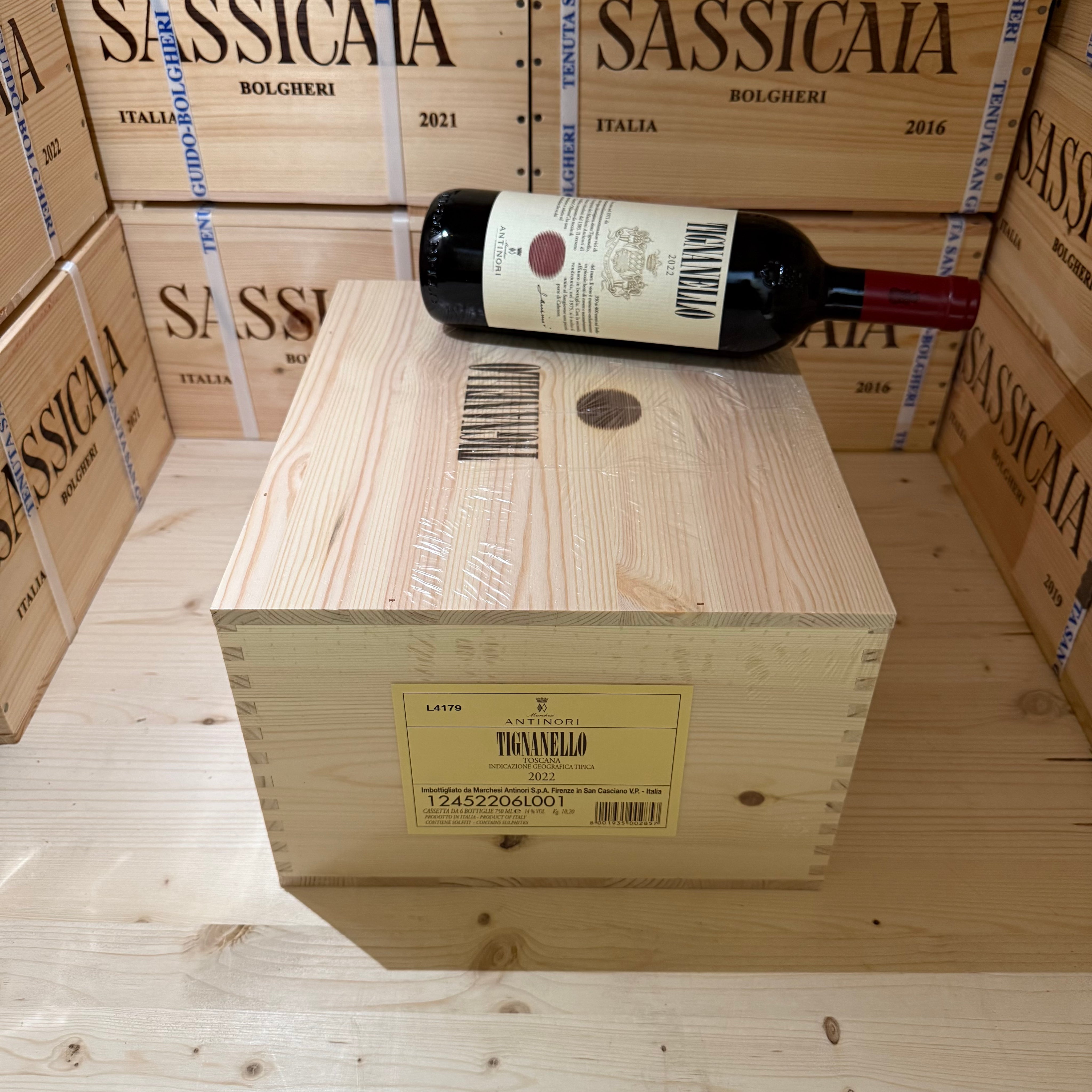 Tignanello 2022 Marchesi Antinori - Cassa Legno 6 Bottiglie