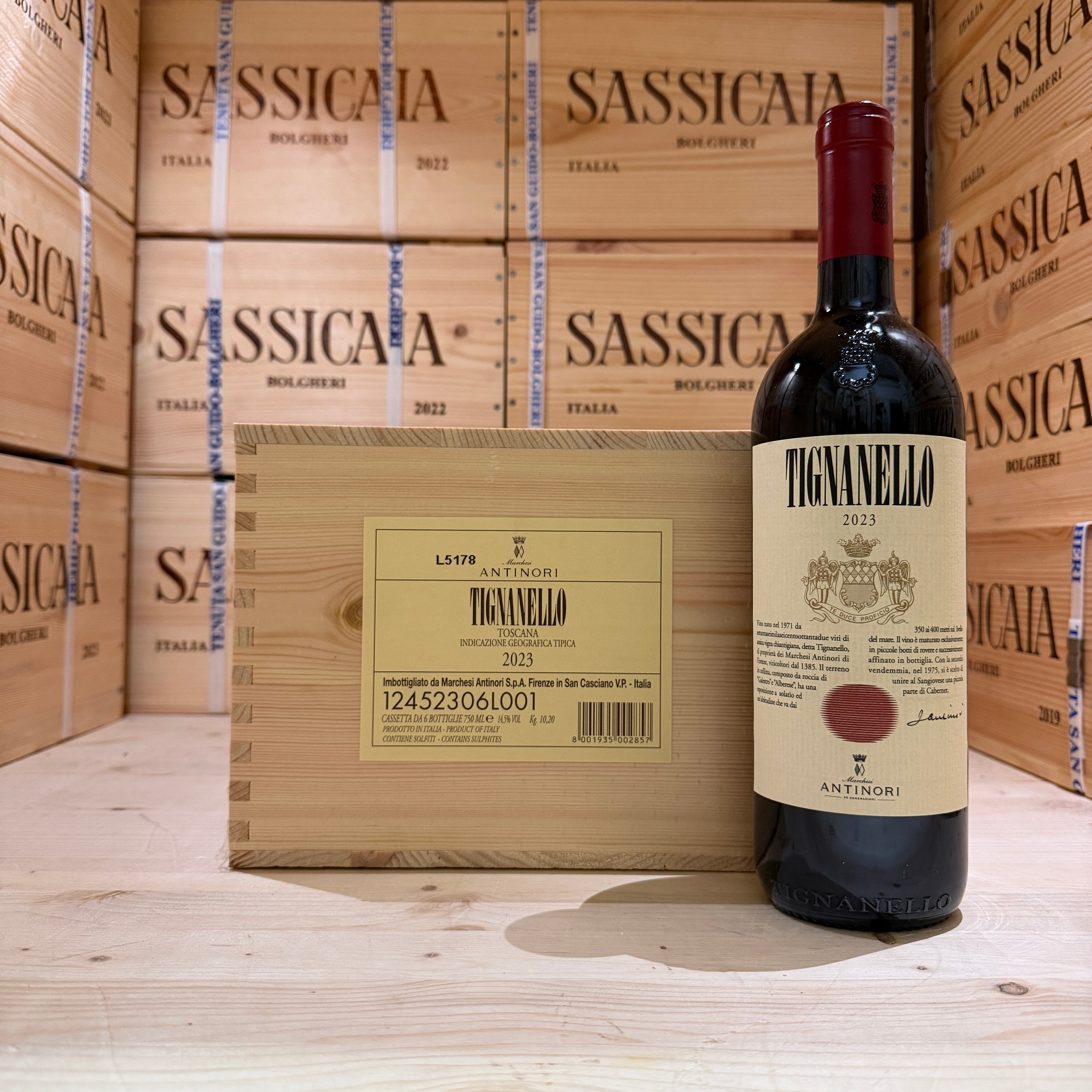 Tignanello 2023 Marchesi Antinori - Cassa Legno 6 Bottiglie