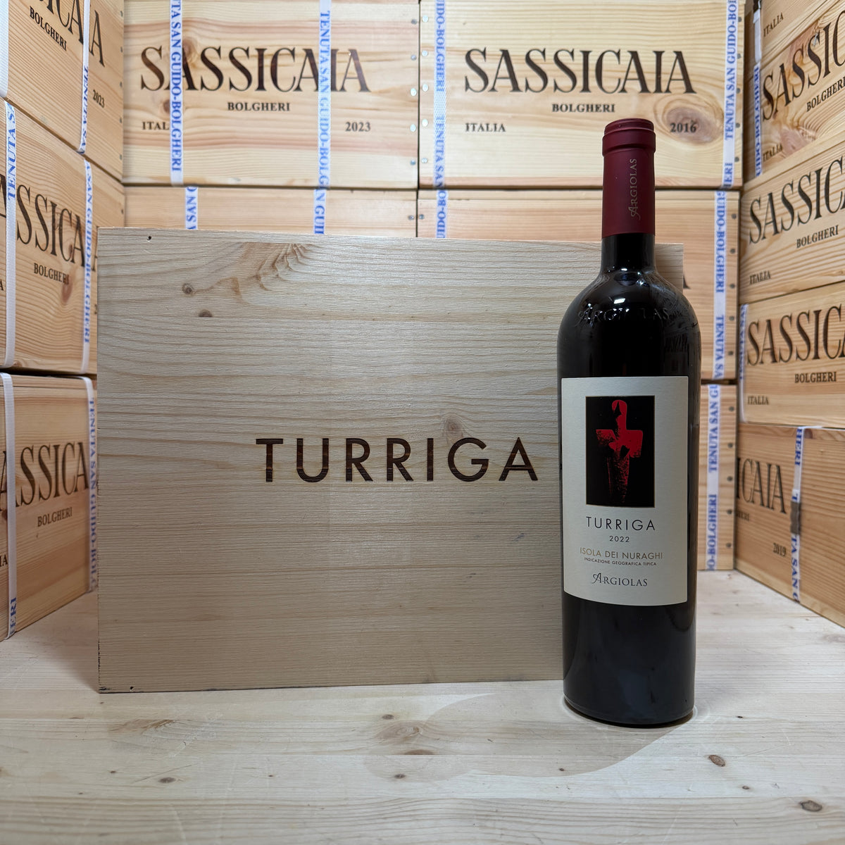 Turriga 2022 Isola dei Nuraghi IGT Argiolas - Cassa Legno 6 Bottiglie
