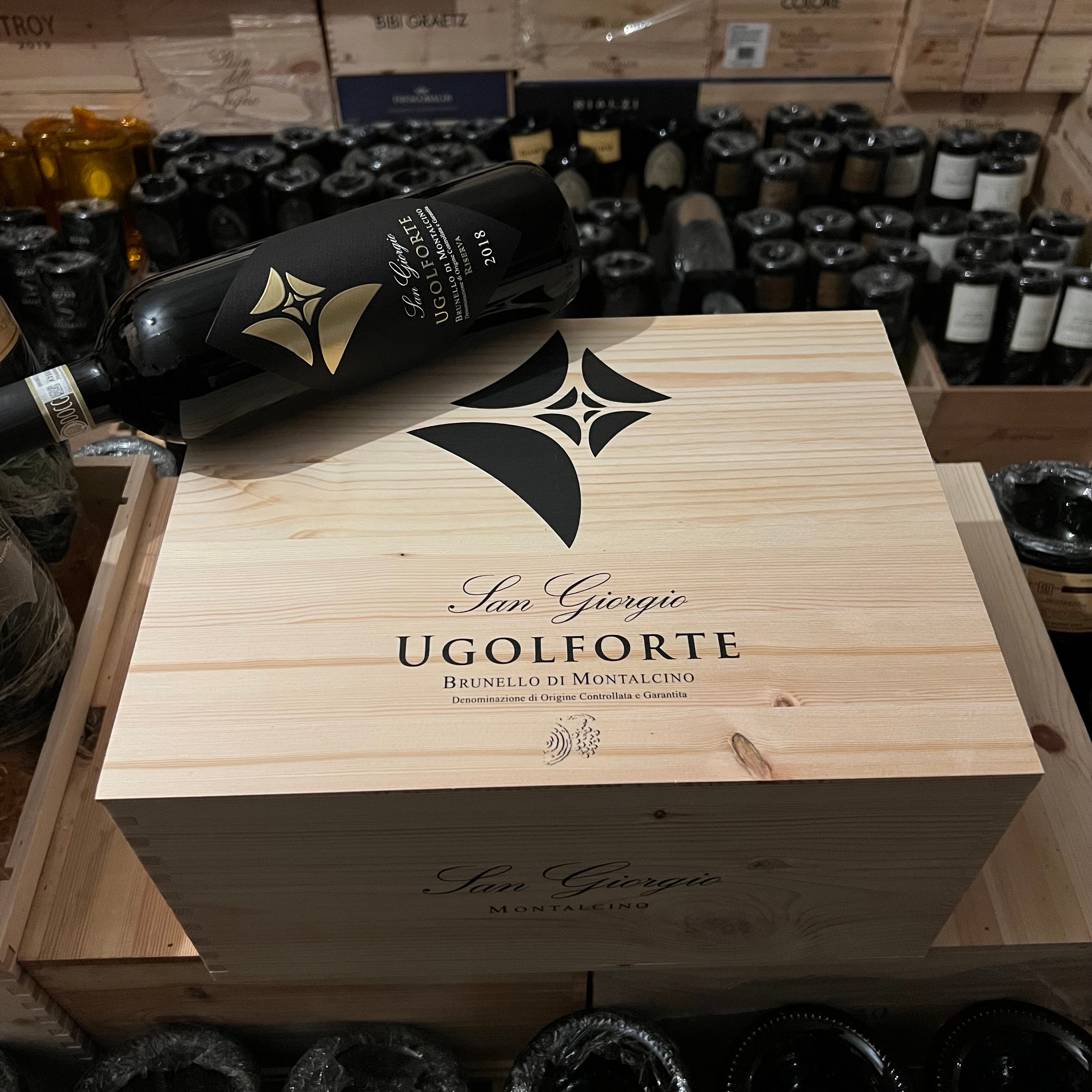 Ugolforte Riserva 2018 Brunello di Montalcino DOCG Tenuta San Giorgio - ColleMassari - Cassa Legno 6 Bottiglie