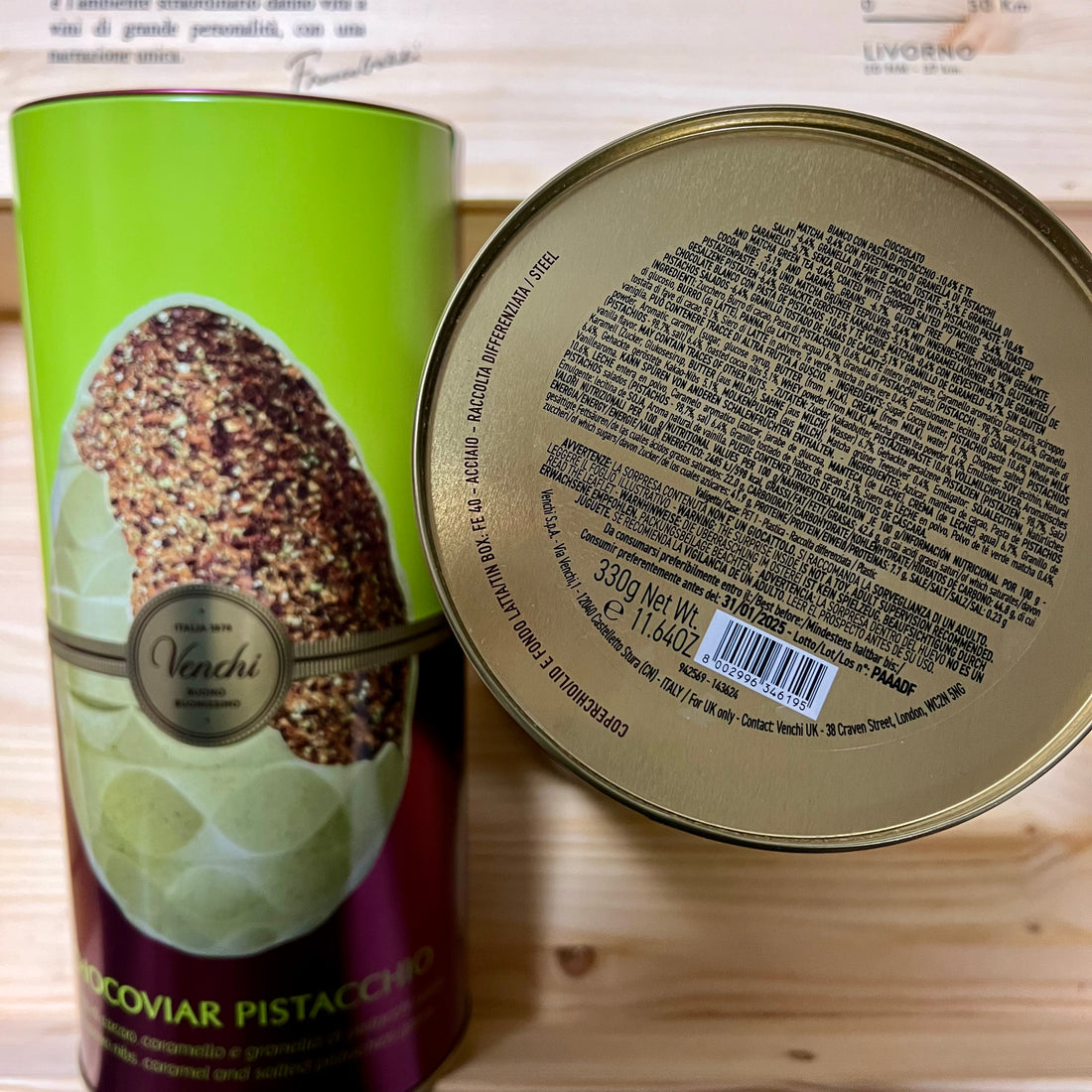 Uovo Chocoviar Pistacchio in Cilindro Metallo 330g Venchi