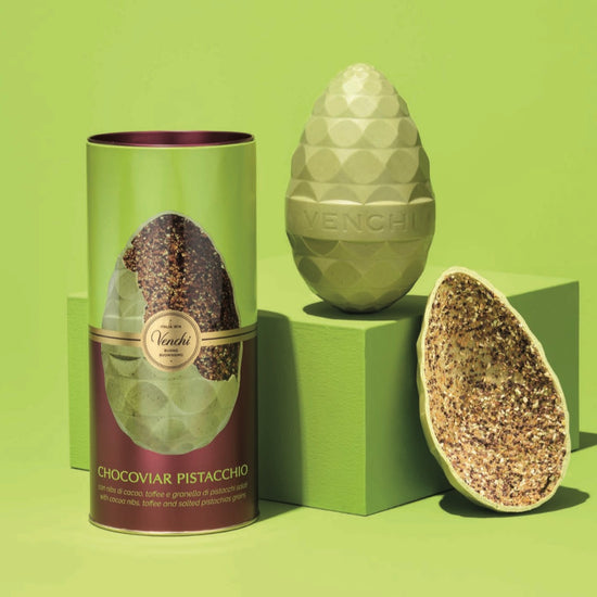 Uovo Chocoviar Pistacchio in Cilindro Metallo 330g Venchi
