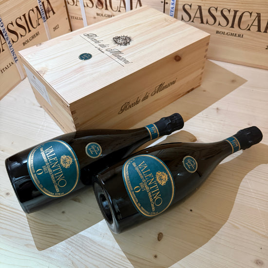 Valentino Brut Zero 2004-2005 Sboccatura Tardiva Rocche dei Manzoni - Cassa Legno 2 Bottiglie