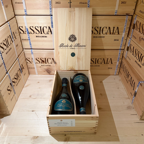 Valentino Brut Zero 2004-2005 Sboccatura Tardiva Rocche dei Manzoni - Cassa Legno 2 Bottiglie