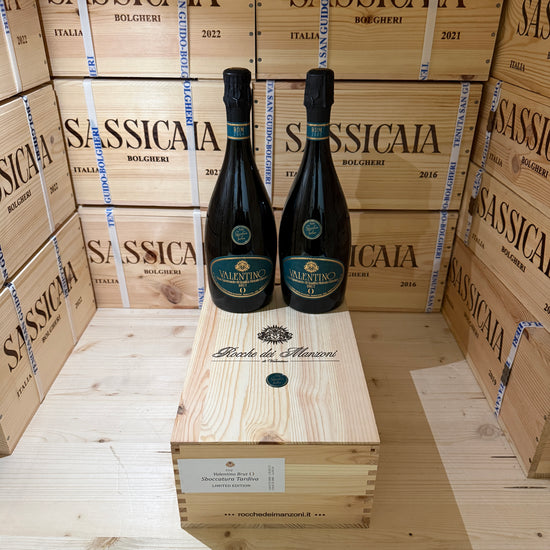 Valentino Brut Zero 2004-2005 Sboccatura Tardiva Rocche dei Manzoni - Cassa Legno 2 Bottiglie