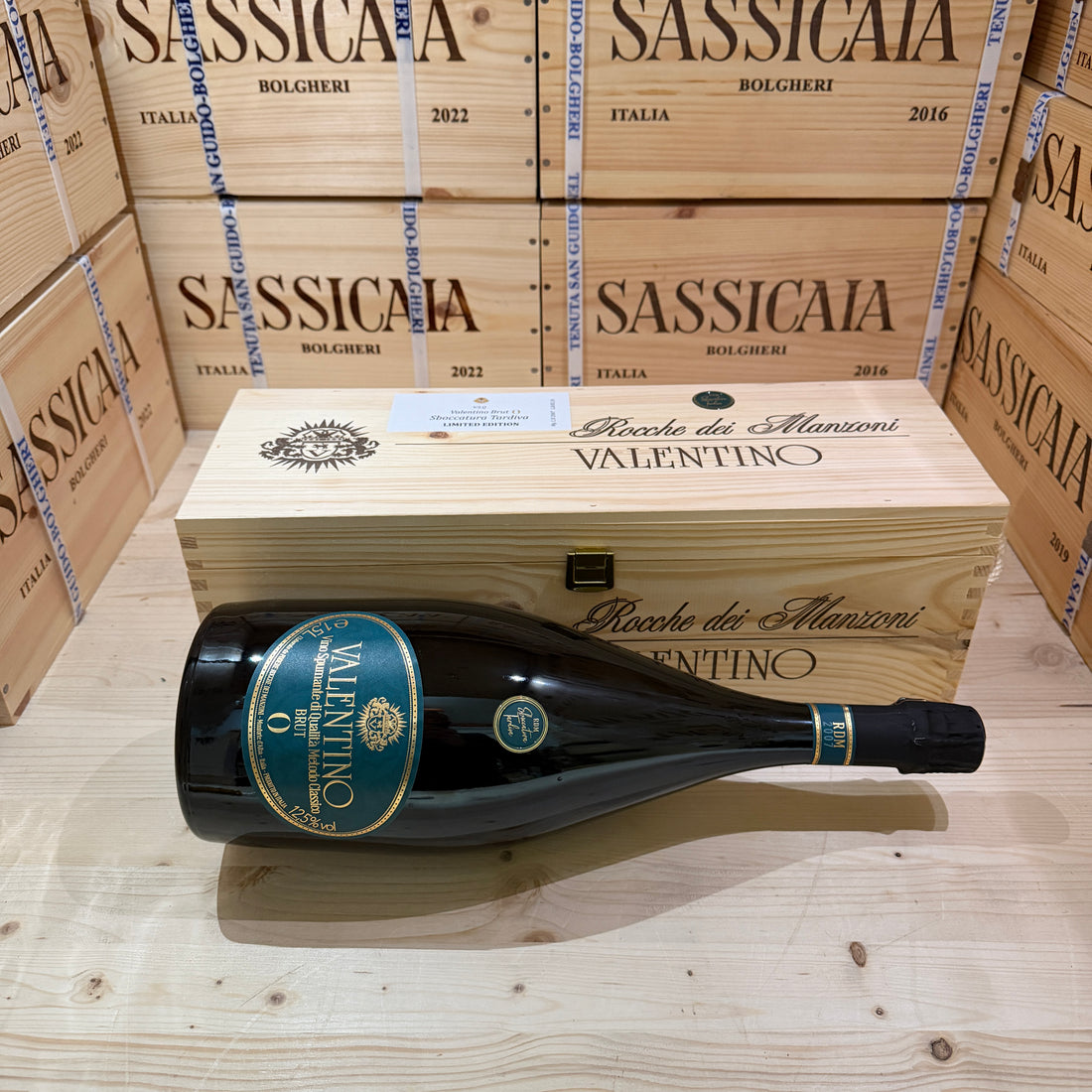 Valentino Brut Zero 2007 Magnum Sboccatura Tardiva Rocche dei Manzoni - in Cassa Legno