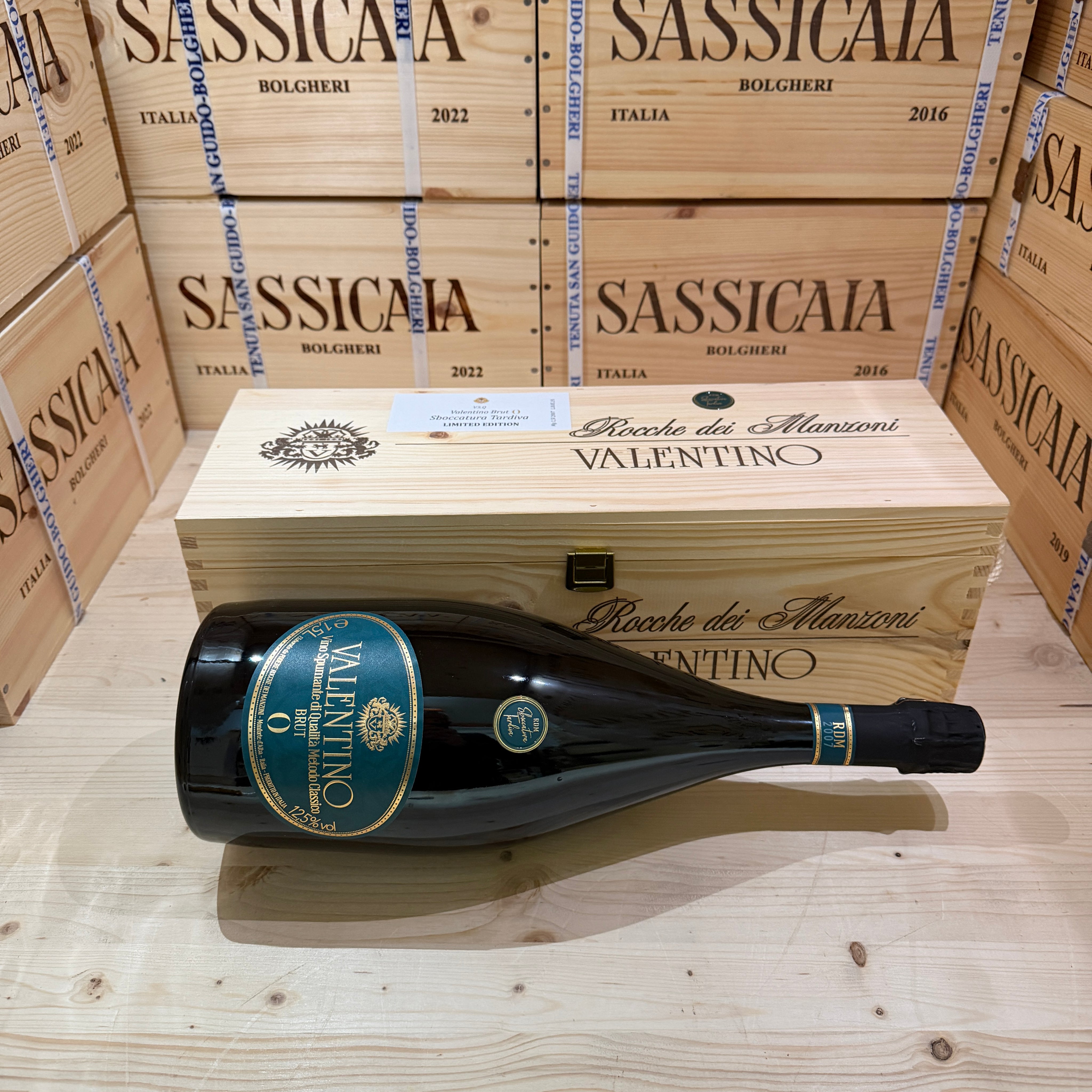 Valentino Brut Zero 2007 Magnum Sboccatura Tardiva Rocche dei Manzoni - in Cassa Legno