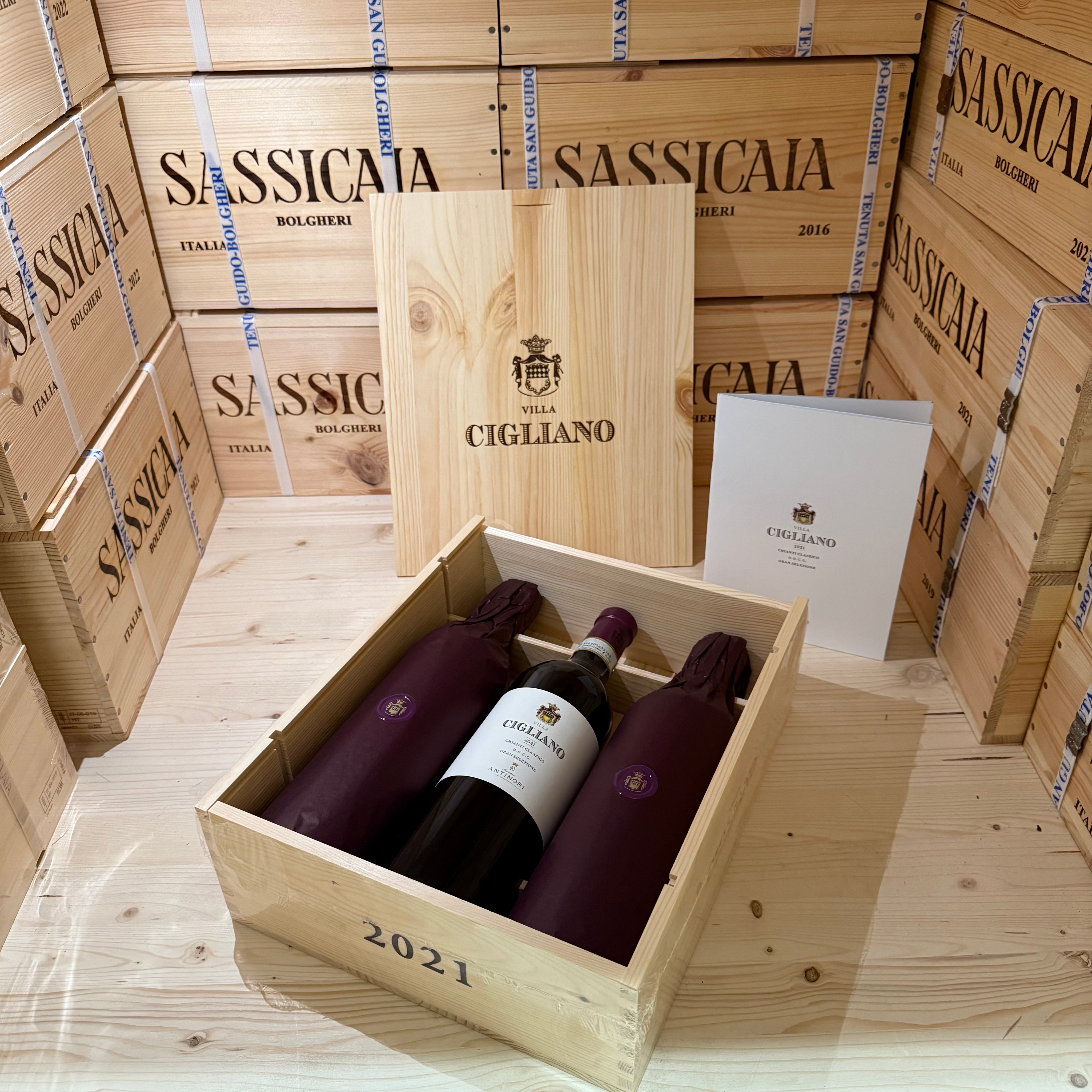 Villa Cigliano 2021 Chianti Classico Gran Selezione DOCG Marchesi Antinori - Cassa Legno 3 Bottiglie