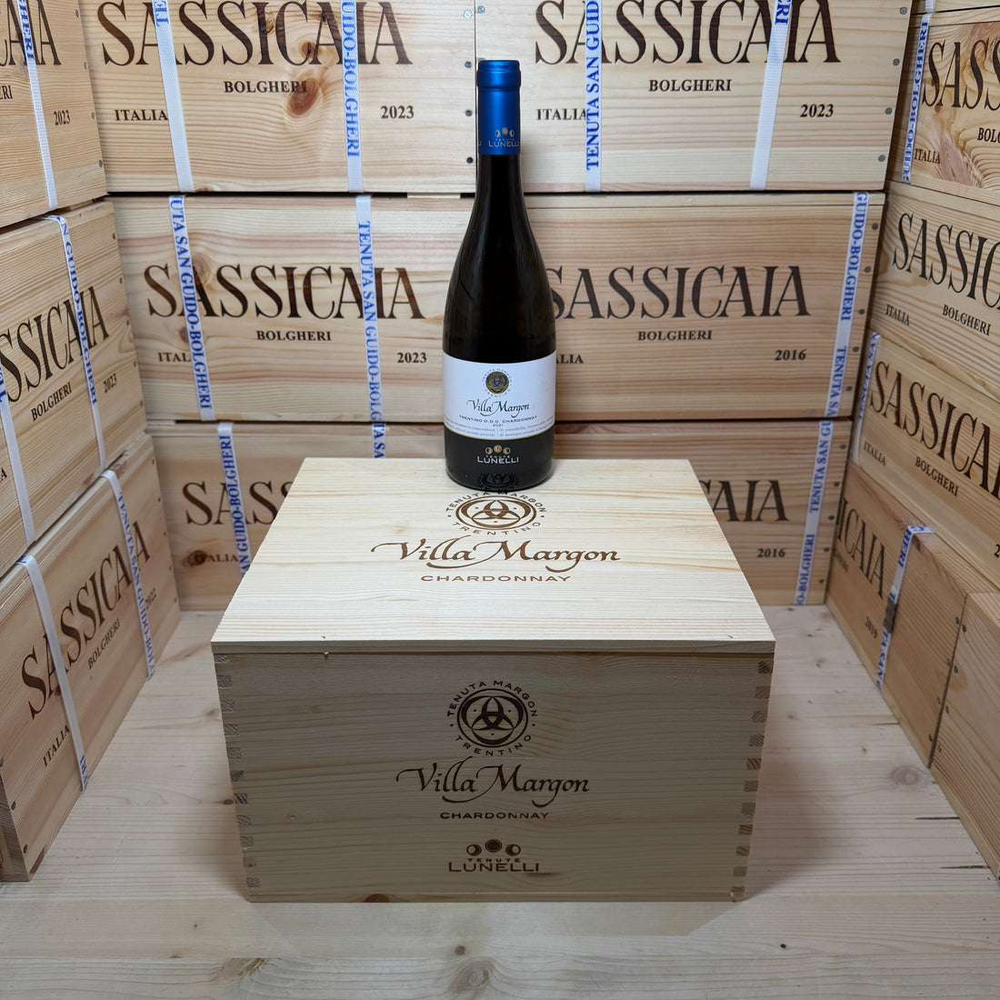 Villa Margon 2021 Chardonnay Tenute Lunelli - Cassa Legno 6 Bottiglie