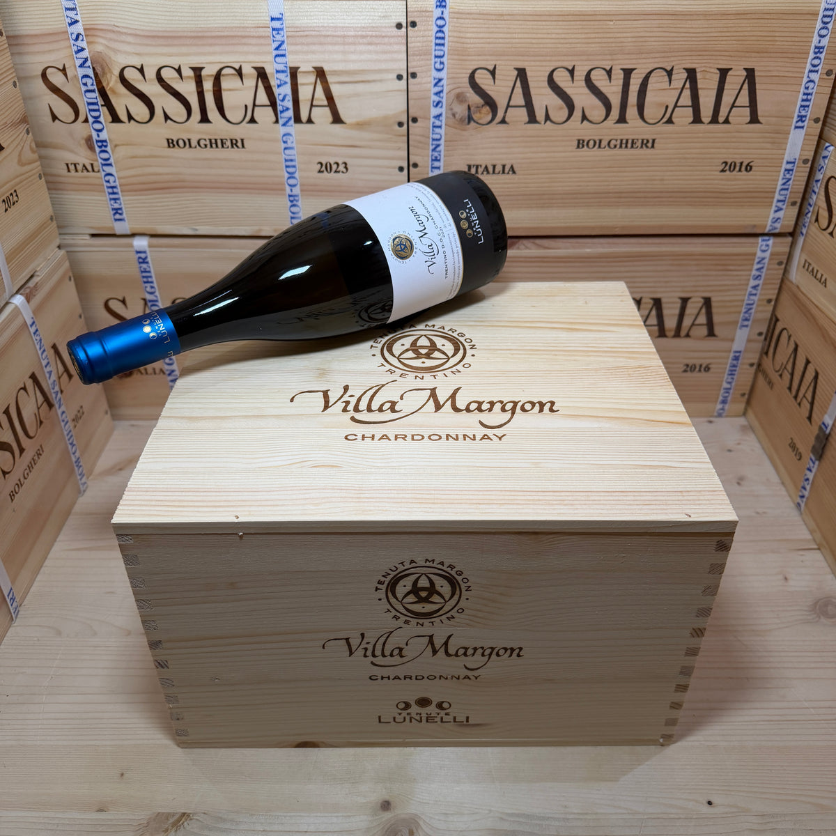Villa Margon 2021 Chardonnay Tenute Lunelli - Cassa Legno 6 Bottiglie