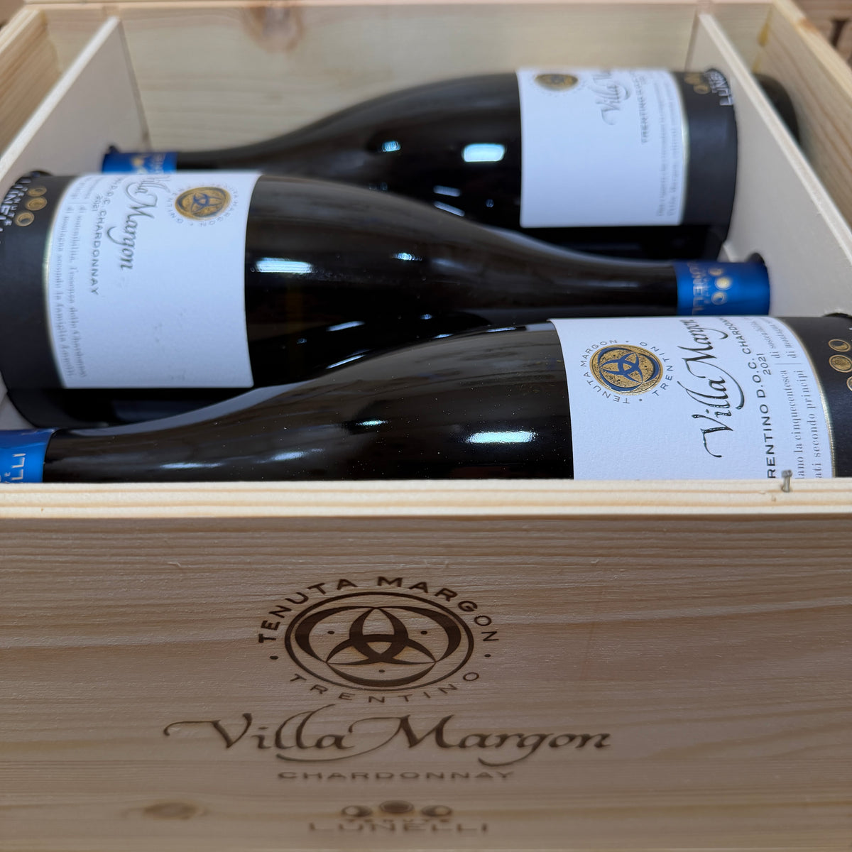 Villa Margon 2021 Chardonnay Tenute Lunelli - Cassa Legno 6 Bottiglie
