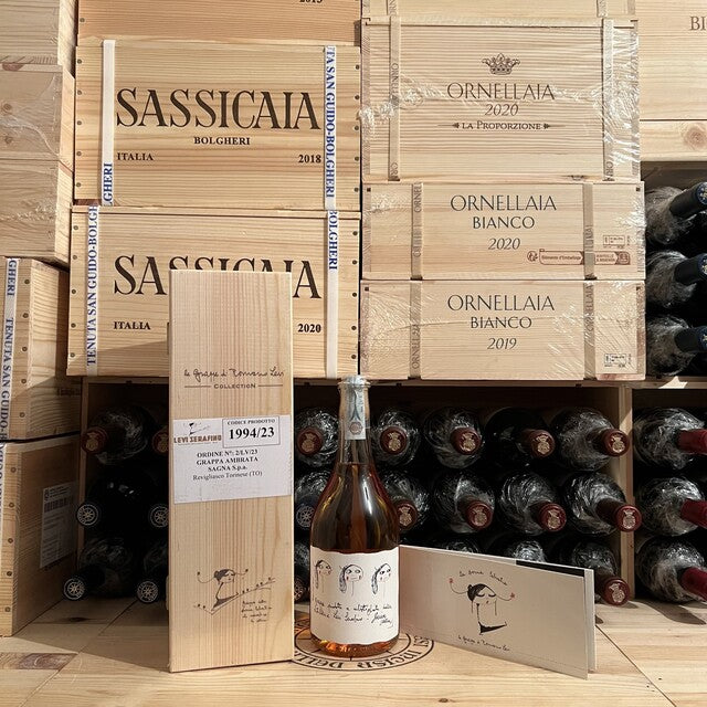 Grappa Ambrata Romano Levi in Cassa Legno 0,70 l 50% Vol.