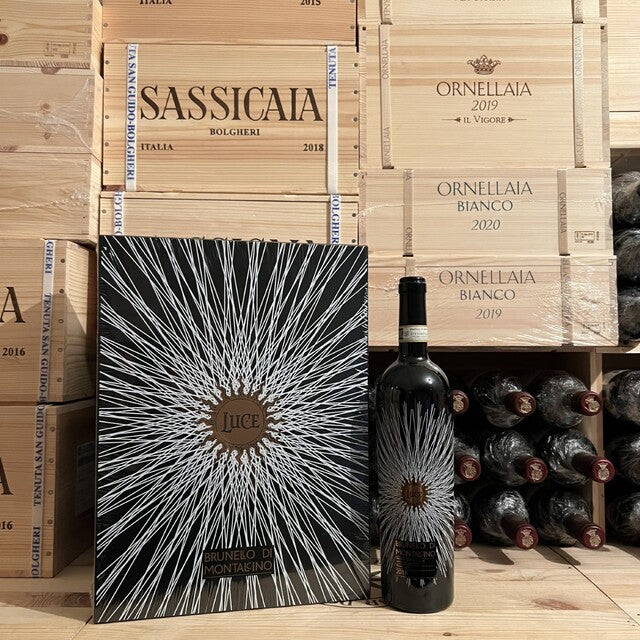 Luce Brunello 2018 "Luce della Vite" Brunello di Montalcino Marchesi Frescobaldi Cassa Legno 3 Bottiglie