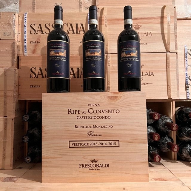 Ripe al Convento Verticale 2015-2014-2013 Brunello di Montalcino Riserva DOCG Castelgiocondo Marchesi Frescobaldi